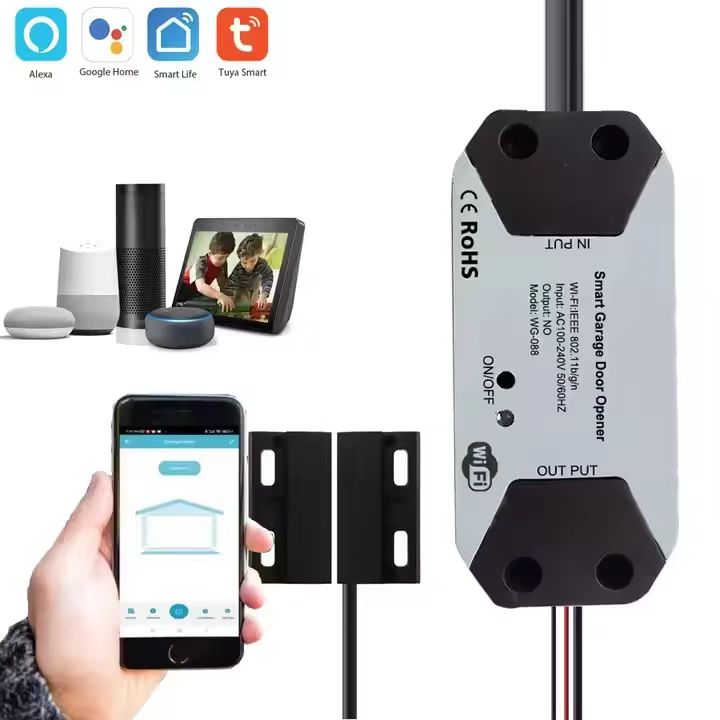 Tuya Smart Alexa Google remote voice control auto WiFi Garage Door opener switch