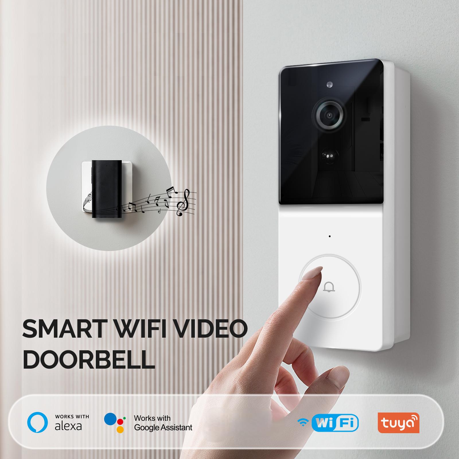Tuya 1080P Wireless  WiFiI Smart Home Security Visual Door Bell Camera Waterproof IP65 Intercom Door Phone Smart Wifi Video Doorbell