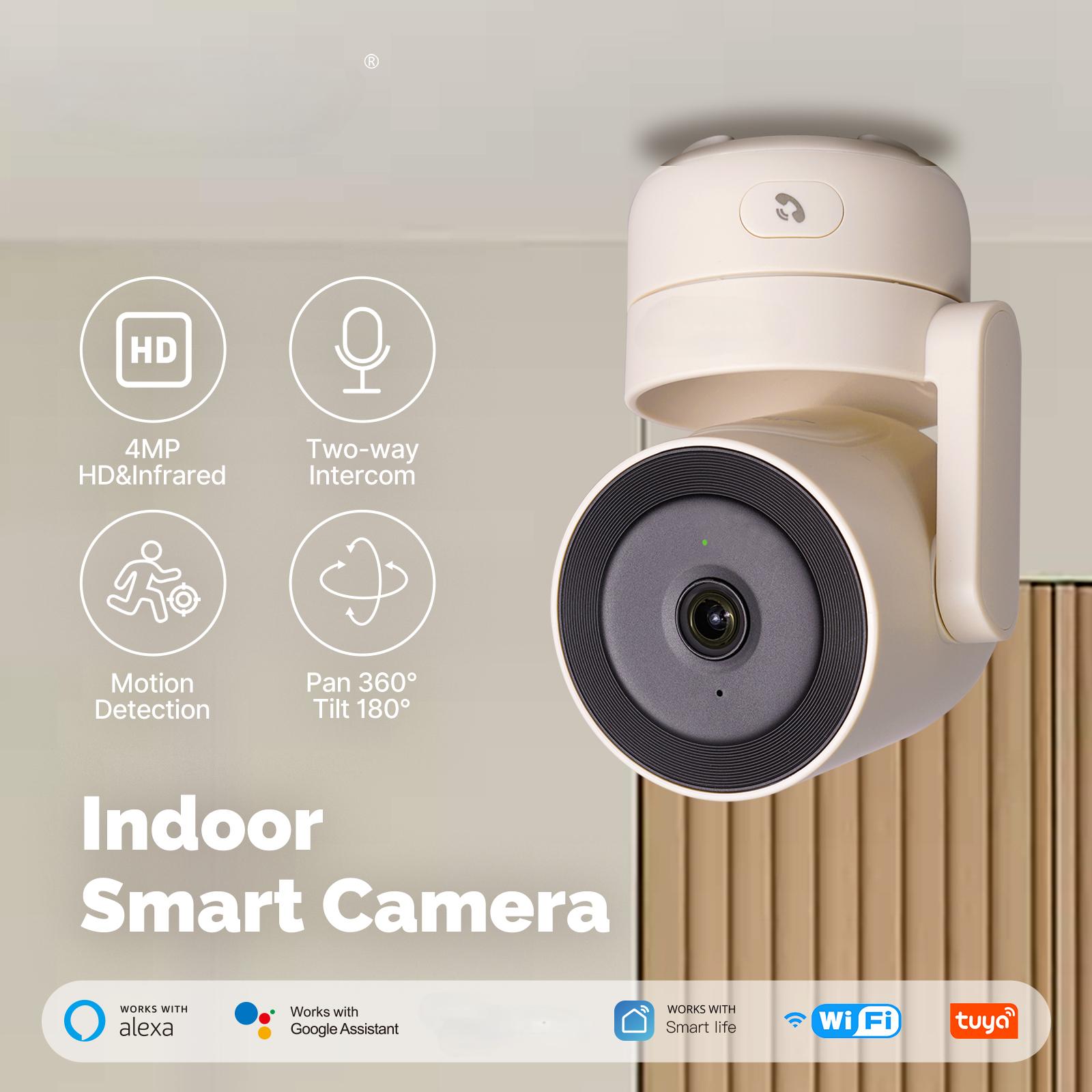 2024 NEW 4MP Wireless Camera Indoor WiFi Home Security Cameras Night VIsion with Two Way Audio