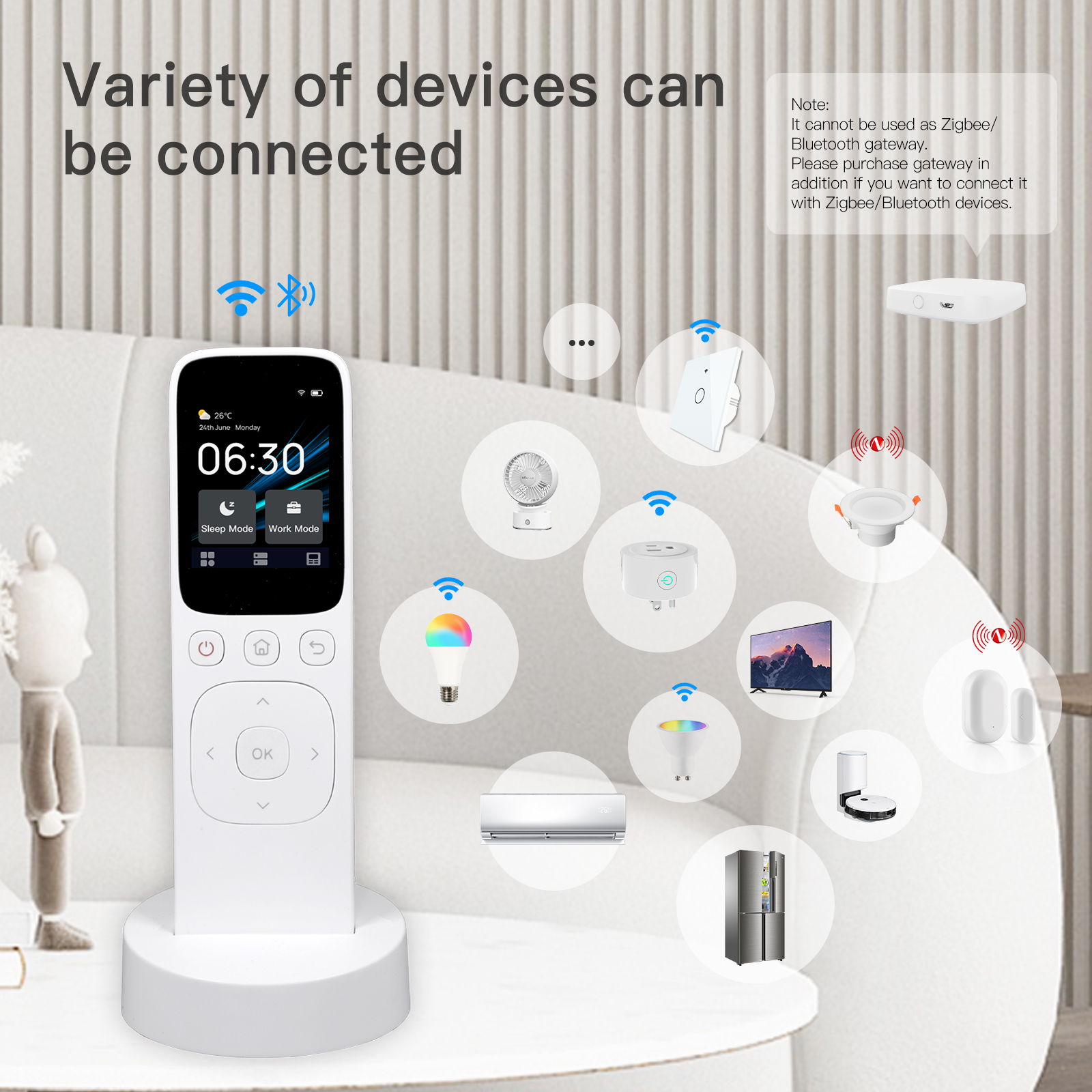 Smart Home  WiFi Tuya Smart Touchscreen Handheld Central Control IR Remote For Smart Home 