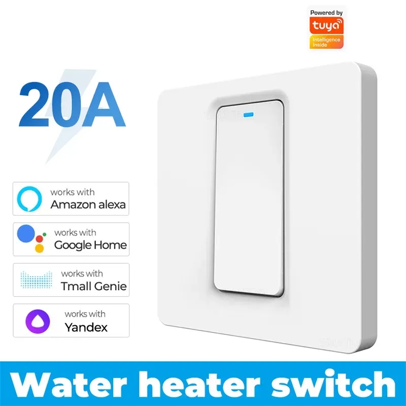 20A/ 40A EU UK Wifi /Zigbee Smart Boiler Switch Water Heater button Tuya switch Wifi Switch App Remote Control Timer Voice Alexa Google Home