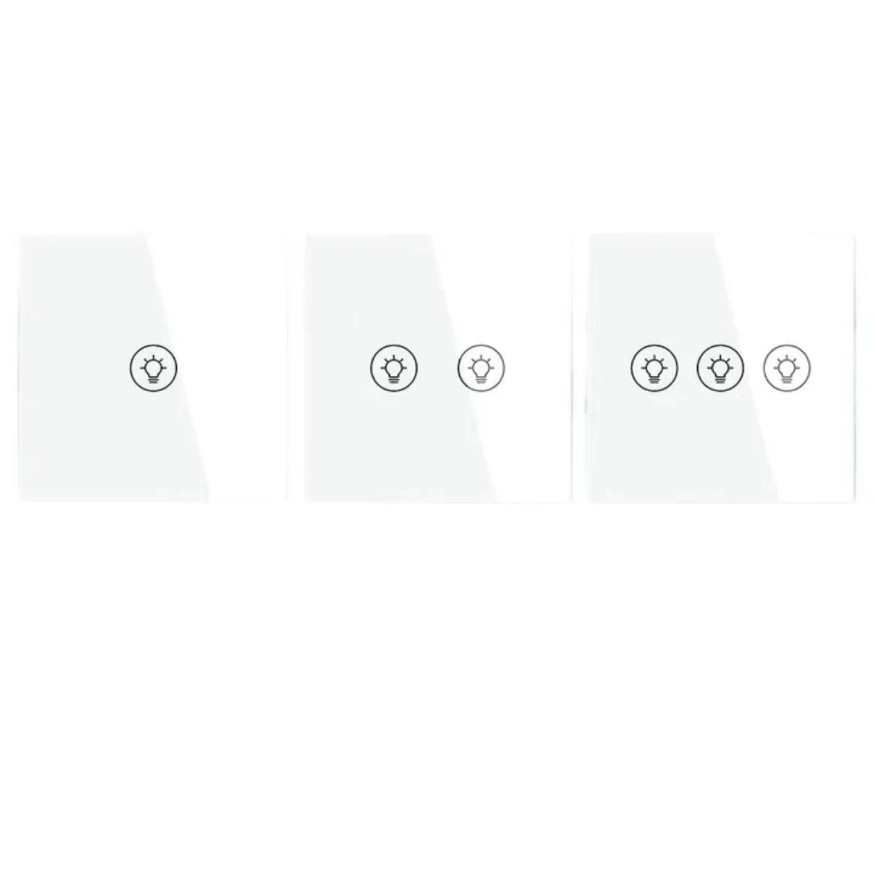 EU UK US Wifi Multi-gang 1/2/3 gang Smart Light Dimmer Switch Smart Life/tuya App Light Mode Power-on Status Setting Works With Alexa Google