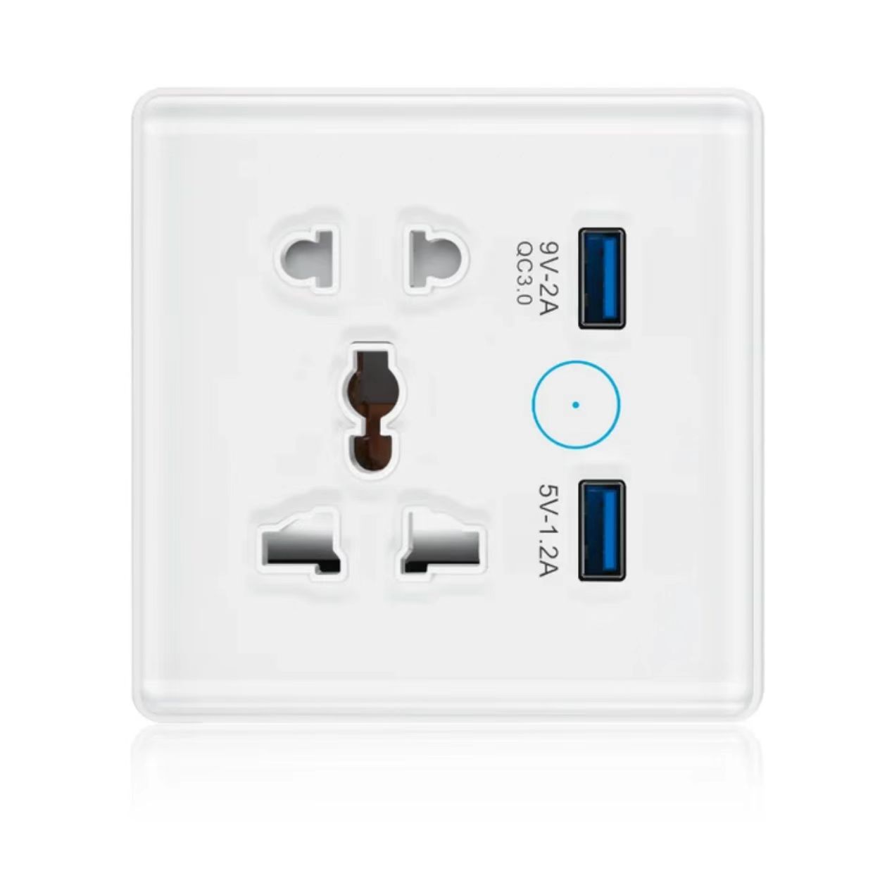 1 Gang Electric  WiFi 5 Pin Universal Wall Socket Type C Usb Charger Outlets Uk Wall Switch Electrical WiFi Tuya socket