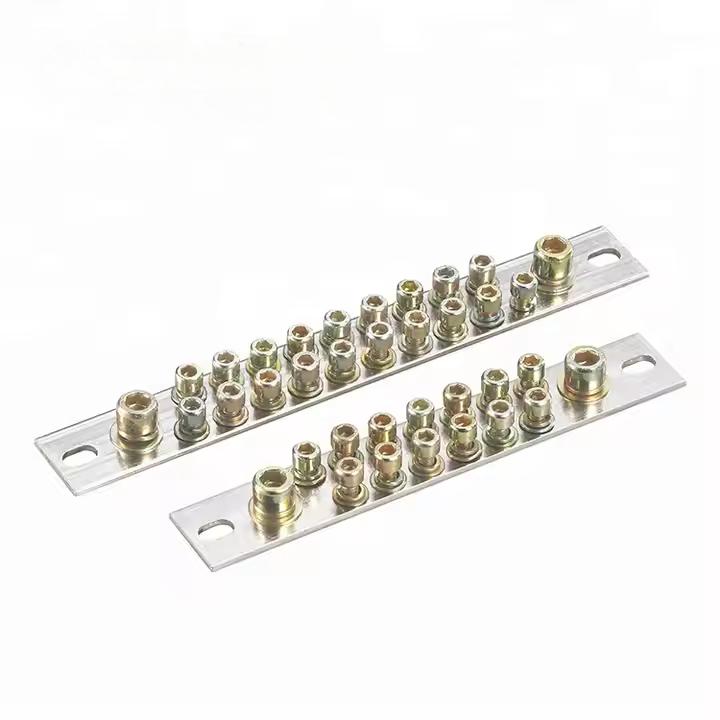 Low Price Electric Connectors & Terminal Block neutral and earth bar Screw For Wire Connection Distribution Box