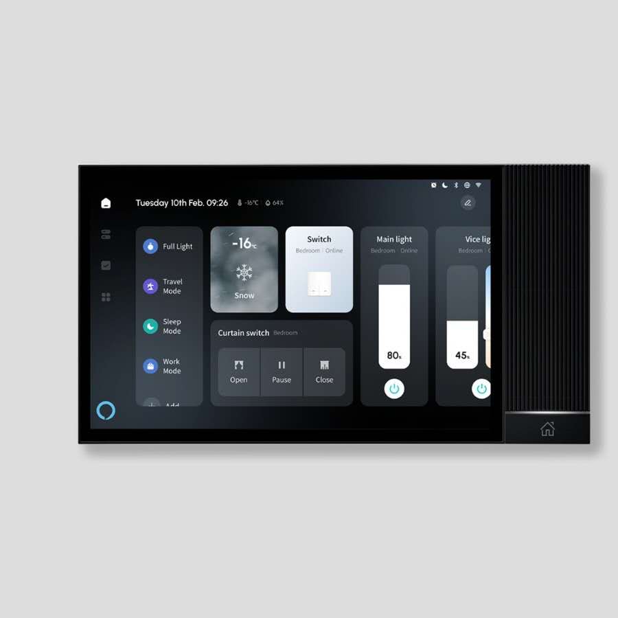 Tuya Smart Touch Panel 8 Inch with ZigBee Hub+IR Remote+2-Gang Switch+Curtain Control+Alexa/Google Home